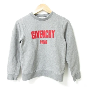 GIVENCHY Stretch Logo Embroidered Crew Neck Sweatshirt Kids 8 Grey Kids USED - Picture 1 of 12