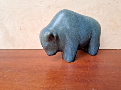 Keramik Figur Stier Büffel Bison Bulle Ruscha ? Vintage - Bild 1 von 4