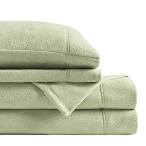 Micro Fleece Bed Sheet Set, Warm, Sheets with 14" Deep Pocket, for Cold Seaso... - Bild 1 von 9