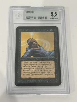MTG Alpha Drain Life BGS 8.5 Beckett Graded Magic The Gathering - Image 1 of 2