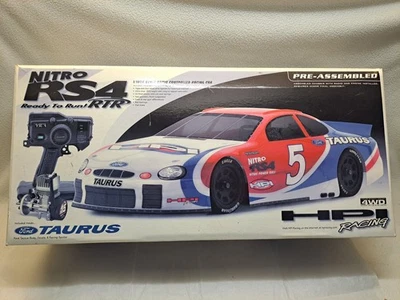 Radio control HPI Racing Nitro RS4 escala 1/10 4x4 Ford Taurus coche de carreras como está Foto 1 de 4