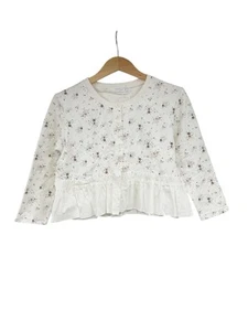 Jamie Kay 100% Organic Cotton Cream White Floral Button Cardigan Kids Girls 8Y - Picture 1 of 7