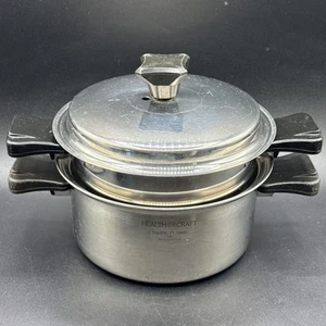 Health Craft Surgical Steel Steamer Insert and Double Boiler 2.5qt - Picture 1 of 23