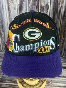 1997 Green Bay Packers Super Bowl XXXI Champions Snapback Trucker Hat (C) - Picture 1 of 6