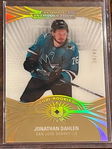 Jonathan Dahlen Introductions Gold /49 #UI-34 2021 Ultimate Collection Rookie RC - Picture 1 of 2