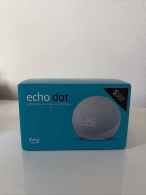 Amazon Echo Dot with clock 5th Gen. Smart Speaker - Glacier White - Image 1 of 4