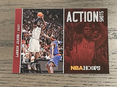 2013-14 Panini NBA Hoops Action Shots LeBron James #13 Miami Heat - Image 1 of 2