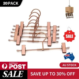 Rosegold Metall Draht Hosenbügel Hosenclips Kleinkind Kleiderbügel 20 Stück - Bild 1 von 7