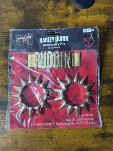 Harley Quinn Accessory Kit Suicide Squad Choker And Bracelets - Picture 1 of 2