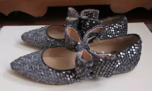 Zapatos planos para mujer Polly Plume Bonnie Bow Marry Jane lentejuelas talla 39 - Imagen 1 de 7