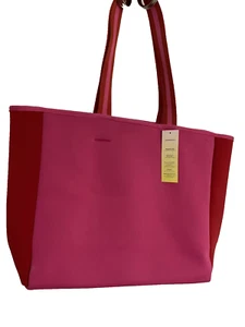 Sommer Salz Neopren Tragetasche Strand Urlaub rosa rot Doppelgriffe 15 x 13 x 5 - Bild 1 von 9