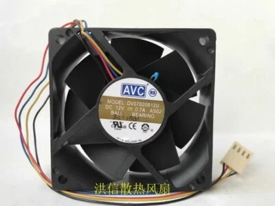 AVC DV07020B12U DC12V 0.7A 7CM 4-Pin High Airflow PWM Dual Ball Cooling Fan - Image 1 of 4