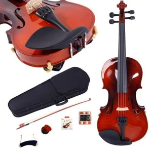 Glarry 4/4 Natural Maple Wood Acoustic Violin Fiddle Set w/ Case Row Rosin - Picture 1 of 8