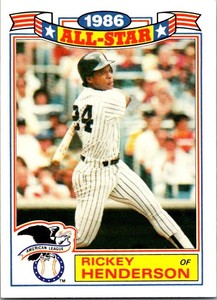 1987  Topps Rickey Henderson  18 New York Yankees (C)