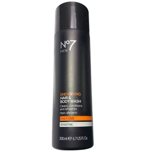 No7 Men Body Wash 200 ml Energising Hair Daily Sensitive Hypo-Allergenic Skin - Picture 1 of 24