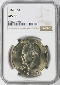 Dólar Eisenhower Ike 1978 $1 NGC MS66 - Imagen 1 de 4