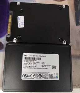 50PCS Samsung 7.68To PM9A3 2.5'' PCIE U.2 NVME MZ-QL27T60 MZQL27T6HBLA-00BAL SSD - Photo 1/2