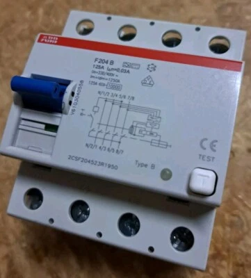 ABB F204B 125A 0,03A FI-Schutzschalter Typ-B 125A 30mA allstrom 2CSF204523R1950 - Bild 1 von 4