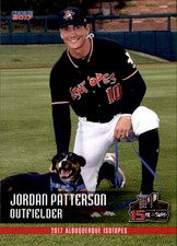 2017 Albuquerque Isotopes Choice #28 Jordan Patterson Mobile Alabama AL Card
