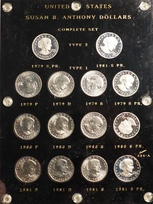 1979-1981 P-D S WITH TYPE 2 1979 S AND 1981 S 14 COINS IN A CAPITOL HOLDER - Image 1 of 4
