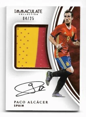 2017 Panini Immaculate Jersey Auto Card : Paco Alcacer #04/25 - Image 1 of 2