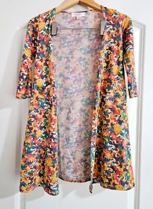 LuLaRoe Girls Size 4 Sariah Duster Jacket with pockets Floral Print - Picture 1 of 3