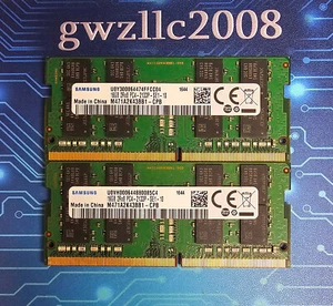 32GB (2x16GB) PC4-17000 DDR4-2133MHz 2Rx8 Non-ECC Samsung M471A2K43BB1-CPB #A9 - Bild 1 von 2