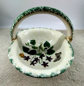Vintage Ceramiche Bianconi Pietro Italian Made Pottery Bowl Fruit Flower Basket  - Picture 1 of 13