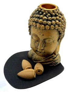 Backflow Magic Incense Burner Buddha Head 13283 - Picture 1 of 8