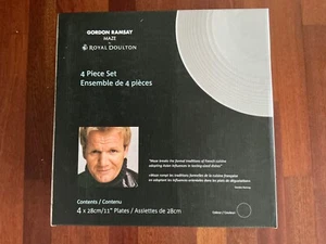 NIB Royal Doulton Gordon Ramsay Maze Dinner Plates Set of 4 White 11" - Picture 1 of 6