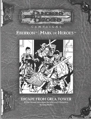 D&D Кампании Eberron Mark of Heroes Escape from Grea Tower, 8-й уровень WOTC - Изображение 1 из 2