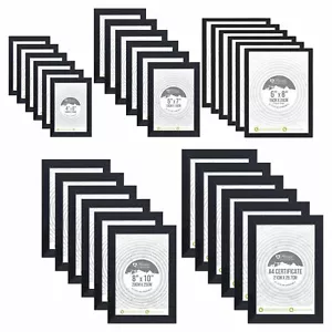 Pack of 10 - Black Photo Picture Poster Frames Home Decor 6x4/7x 5/ 10x8/ 8x6/A4 - Picture 1 of 15