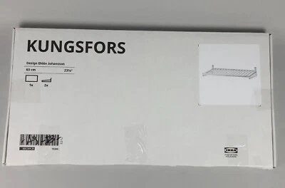 Prateleira Ikea KUNGSFORS para parede ou trilho de suspensão aço inoxidável 23 5/8" nova  - Imagem 1 de 4