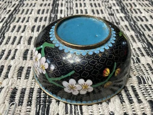 "Cuenco cloisonné chino antiguo raro/muy antiguo 4,5x 2""" - Imagen 1 de 6