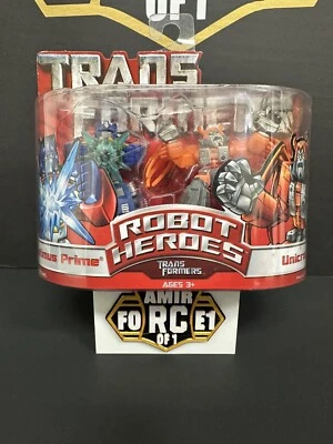 OPTIMUS PRIME & UNICRON New In Box Hasbro Transformers Robot Heroes 2006 - Image 1 of 4