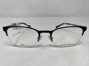Laura Ashley Tess BLACK 51-20-140 Brown/Black Half Rim Eyeglasses Frame V231 - Picture 1 of 8