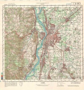 Mapa topográfico militar soviético ruso - CENEFA (Francia, Drome), 1:50K, edición 1989 - Imagen 1 de 7