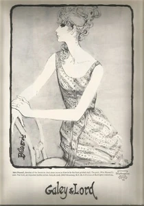 Pubblicità illustrata anni 60 Saul Bolasni Galey & Lord 1965 - Foto 1 di 1