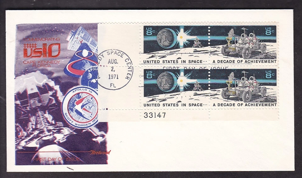 FIRST DAY ISSUE - APOLLO 15, SCOTT, WORDEN & IRWIN, 1971 KENNEDY SPACE CENTER - Image 1 of 1