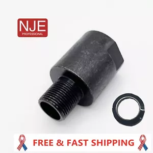 1/2x28 Male to 5/8x24 Female Steel Muzzle Thread Adapter Free washer - Picture 1 of 10