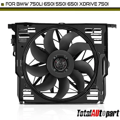 Radiator and Condenser Fan Assembly for BMW 550i 550i GT xDrive 550i xDrive 650i - Image 1 of 4