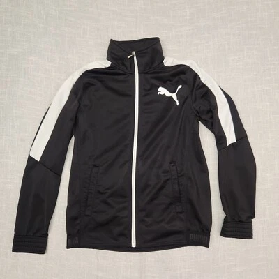 Puma Track Jacket Mens Size Small - Black White Full Zip - Image 1 of 4