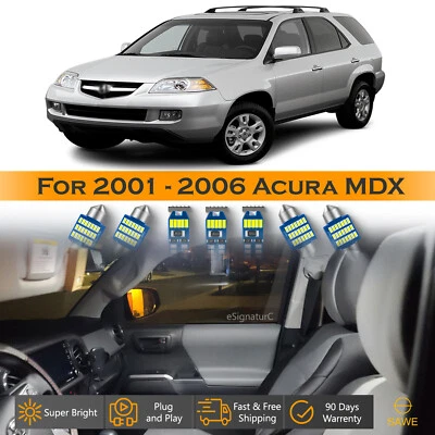 20 x Ultra White LED Lights Interior Package Kit For 2001 - 2006 Acura MDX - Image 1 of 4