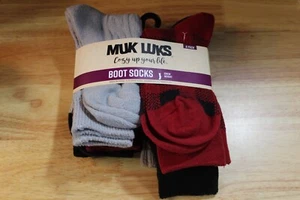 Calcetines MUK LUKS para mujer con bota redonda-6 Pr-Fits tallas de zapato 6-11-buffalo check-NUEVOS - Imagen 1 de 3