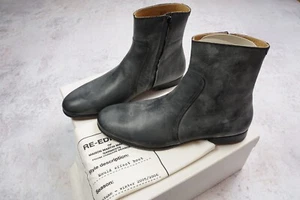 Maison Margiela x H&M Side Zip Boots Black Distressed Boots Sz 45 Eu 11.5 US - Picture 1 of 11