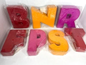 Michael's Home Decor Leather Alphabet Letters Lot of 7 new Multicolor - Picture 1 of 9