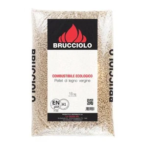 PELLET BRUCCIOLO 15 KG Faggio e Abete CLASSIFICATO A1 ENPLUS Senza Additivi - Foto 1 di 3