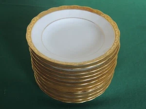 Set 12 Elite Limoges Bawo & Dotter Gold Encrusted Gilt Porcelain 5 1/4" Bowl - Picture 1 of 13