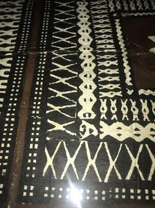 Polinesiano - Panno Tapa - Geometrico Quadrato - Incorniciato - 26"x28" - Originale - Arte - Foto 1 di 5