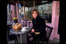 Jemma Redgrave sitting outside a cafe in London 1996 Old TV Photo 1